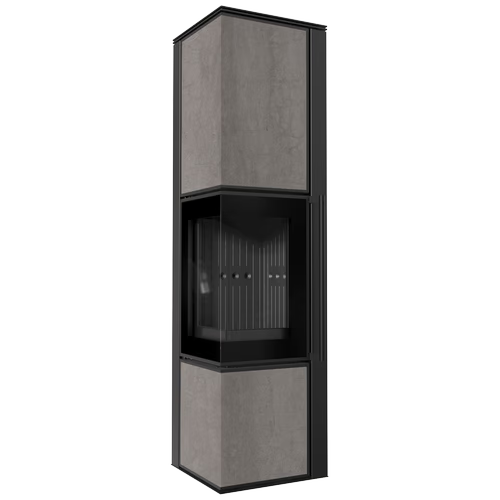 123 KRATKI PRO PIEC STALOWY KOZA TORA/L 8 KW FI 150 SPIEK NATURALI PIETRA DI SAVOIA GRIGIA BOCCIARDATA CZARNE WYŁOŻENIE Z DOMYKANIEM