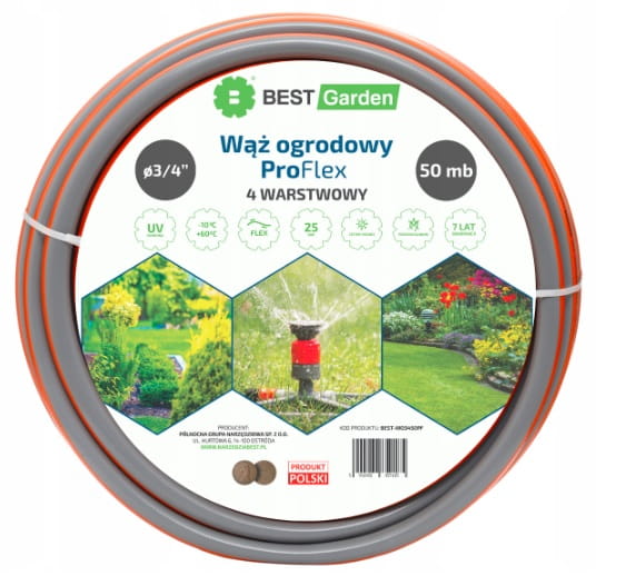 2647e4711eeeafc05bbc0336501c7109 WĄŻ OGRODOWY 3/4” 50m PRO FLEX BEST GARDEN