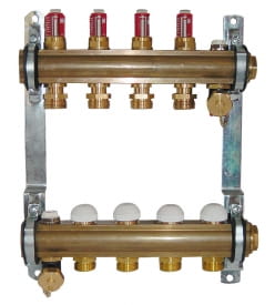 354ba52b3d46b3bbd59f25ae733b33cb HERZ ROZDZIELACZ MOSIĘŻNY Z PRZEPŁYWOMIERZAMI, WKŁADKAMI TERMOSTATYCZNYMI I REGULACYJNYMI 12 OBWODOWY DN25 1″ (PRZYŁĄCZA RUR 3/4″) 1 8532 12