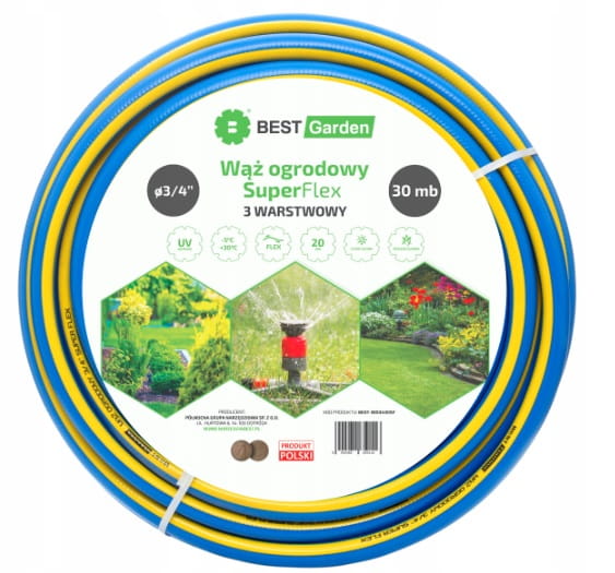 6df24af47cc14b29c7fb70cc3deb07e3 WĄŻ OGRODOWY 3/4” 30m SUPER FLEX BEST GARDEN