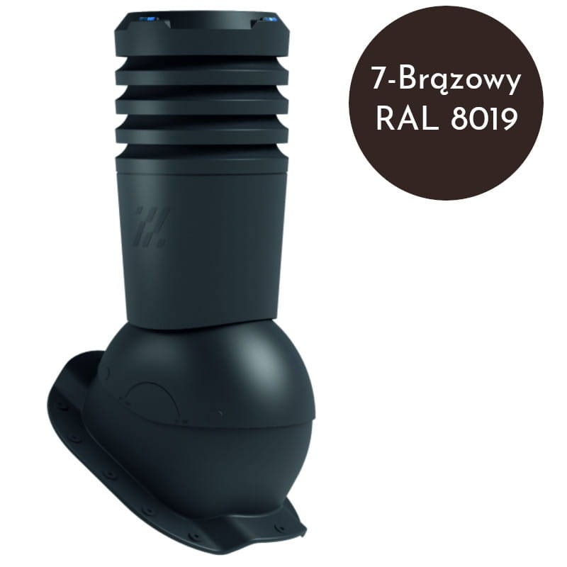 ECO-KBR-2-7 KRONO-PLAST KOMINEK WENTYLACYJNY ECOLINE PREMIUM DO BLACHODACHÓWKI O PROFILU R ECO KBR 2-7 FI 150 BRĄZOWY RAL 8019