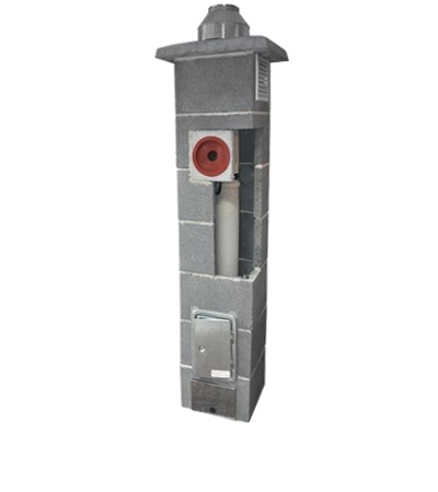 JAWAR-K-ZDJECIE JAWAR KOMIN K DO KOTŁÓW KONDENSACYJNYCH FI 80 7,33 M + 3 X WENTYLACJA