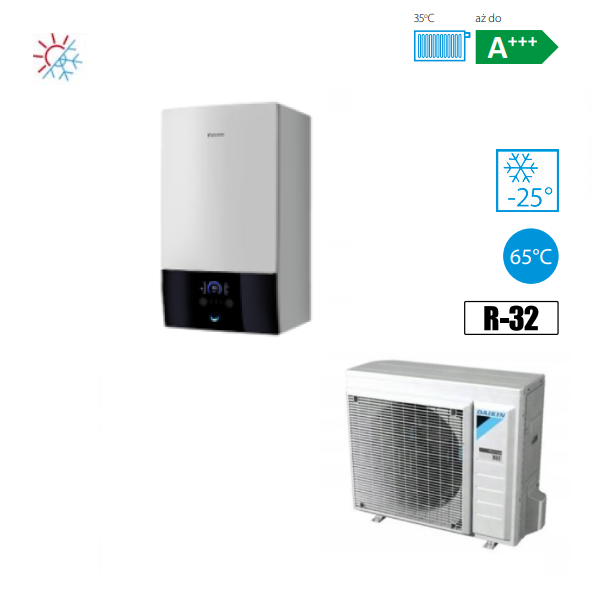 SHOPER DAIKIN ALTHERMA 3 R W POMPA CIEPŁA TYPU SPLIT 6 KW ERGA06EV/EHBX08E6V – GRZANIE I CHŁODZENIE (jedn. wew. wisząca, grzałka 6kW)