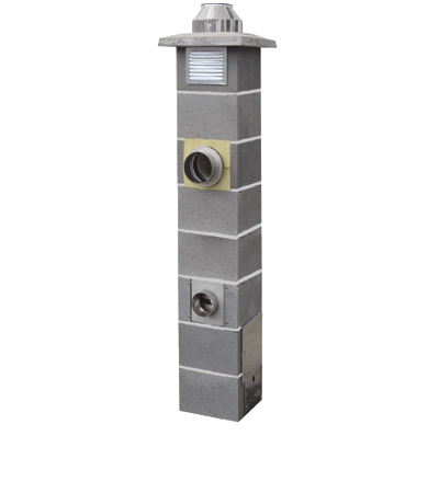 jawar-nord JAWAR KOMIN NORD DO PALIW STAŁYCH FI 160 7,66 M + 2 X WENTYLACJA